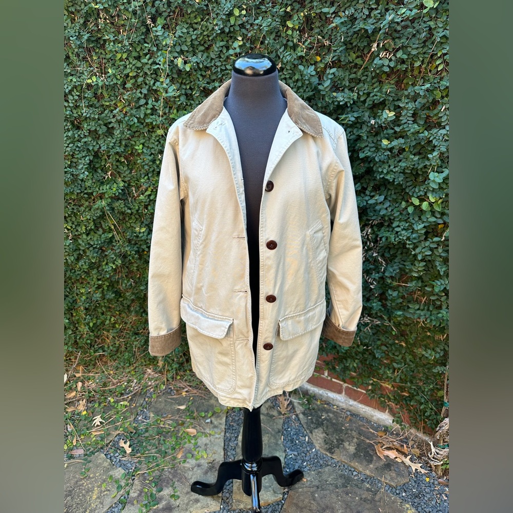 Women's Off White Jacket with Brown Accents